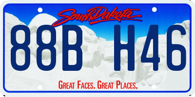SD license plate 88BH46