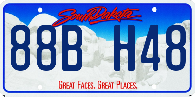 SD license plate 88BH48
