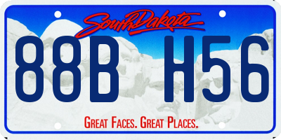 SD license plate 88BH56