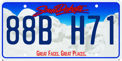 SD license plate 88BH71