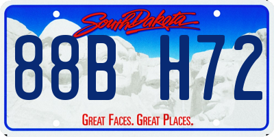SD license plate 88BH72
