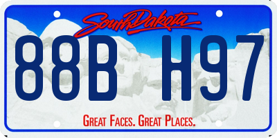 SD license plate 88BH97