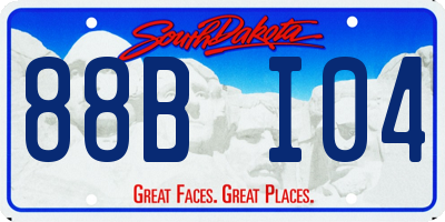 SD license plate 88BI04