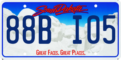 SD license plate 88BI05