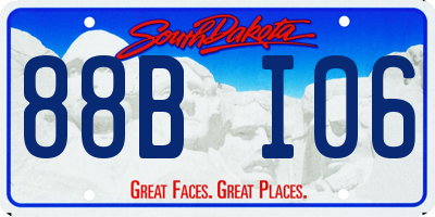 SD license plate 88BI06