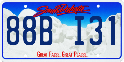SD license plate 88BI31