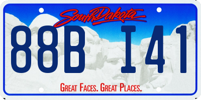 SD license plate 88BI41