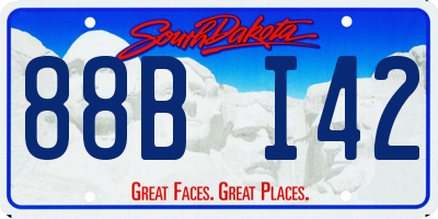SD license plate 88BI42