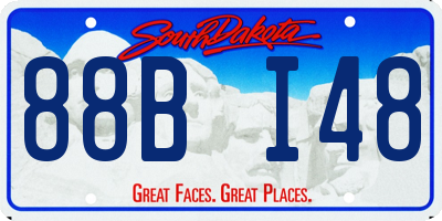SD license plate 88BI48