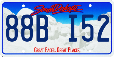 SD license plate 88BI52