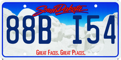 SD license plate 88BI54