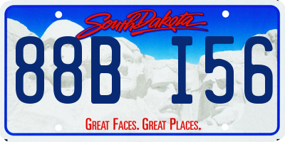 SD license plate 88BI56