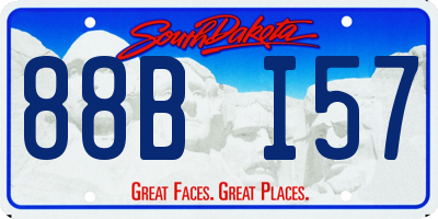 SD license plate 88BI57