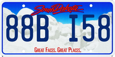 SD license plate 88BI58