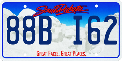 SD license plate 88BI62