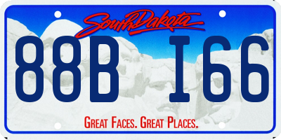 SD license plate 88BI66