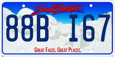 SD license plate 88BI67