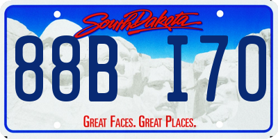 SD license plate 88BI70