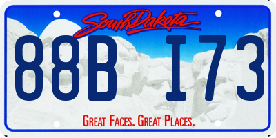 SD license plate 88BI73
