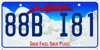 SD license plate 88BI81