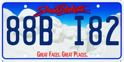 SD license plate 88BI82