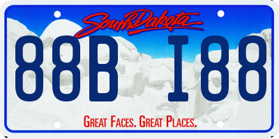 SD license plate 88BI88
