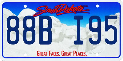 SD license plate 88BI95