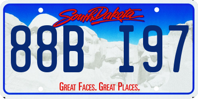 SD license plate 88BI97