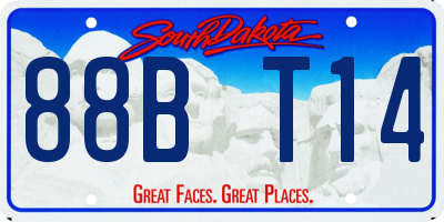 SD license plate 88BT14