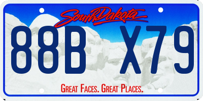 SD license plate 88BX79