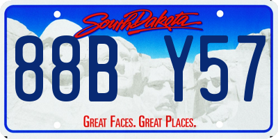 SD license plate 88BY57