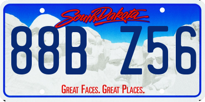 SD license plate 88BZ56