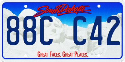 SD license plate 88CC42
