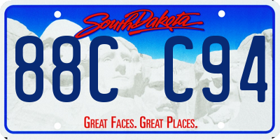 SD license plate 88CC94