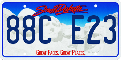 SD license plate 88CE23