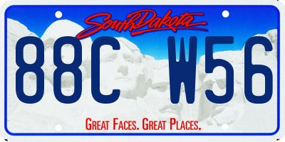 SD license plate 88CW56