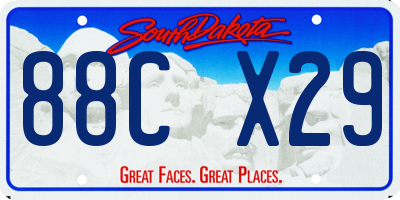 SD license plate 88CX29