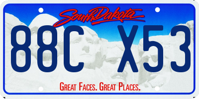 SD license plate 88CX53