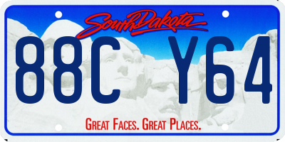 SD license plate 88CY64