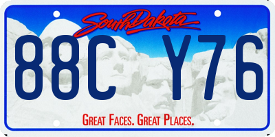SD license plate 88CY76