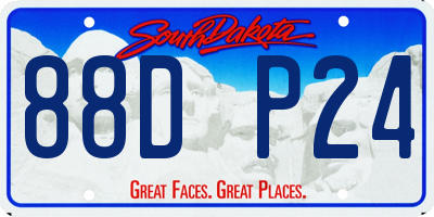 SD license plate 88DP24