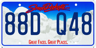 SD license plate 88DQ48