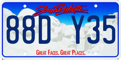 SD license plate 88DY35