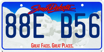 SD license plate 88EB56