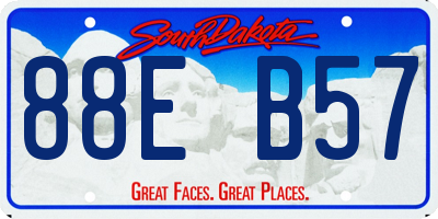 SD license plate 88EB57