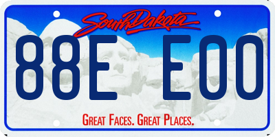 SD license plate 88EE00