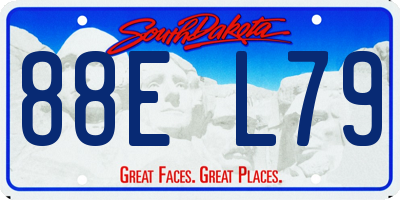SD license plate 88EL79