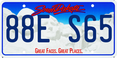 SD license plate 88ES65