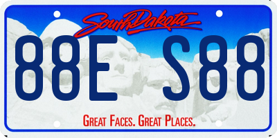 SD license plate 88ES88