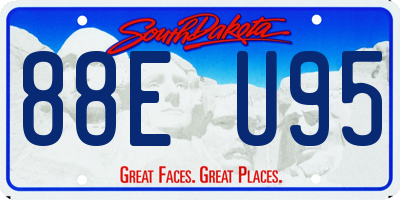 SD license plate 88EU95